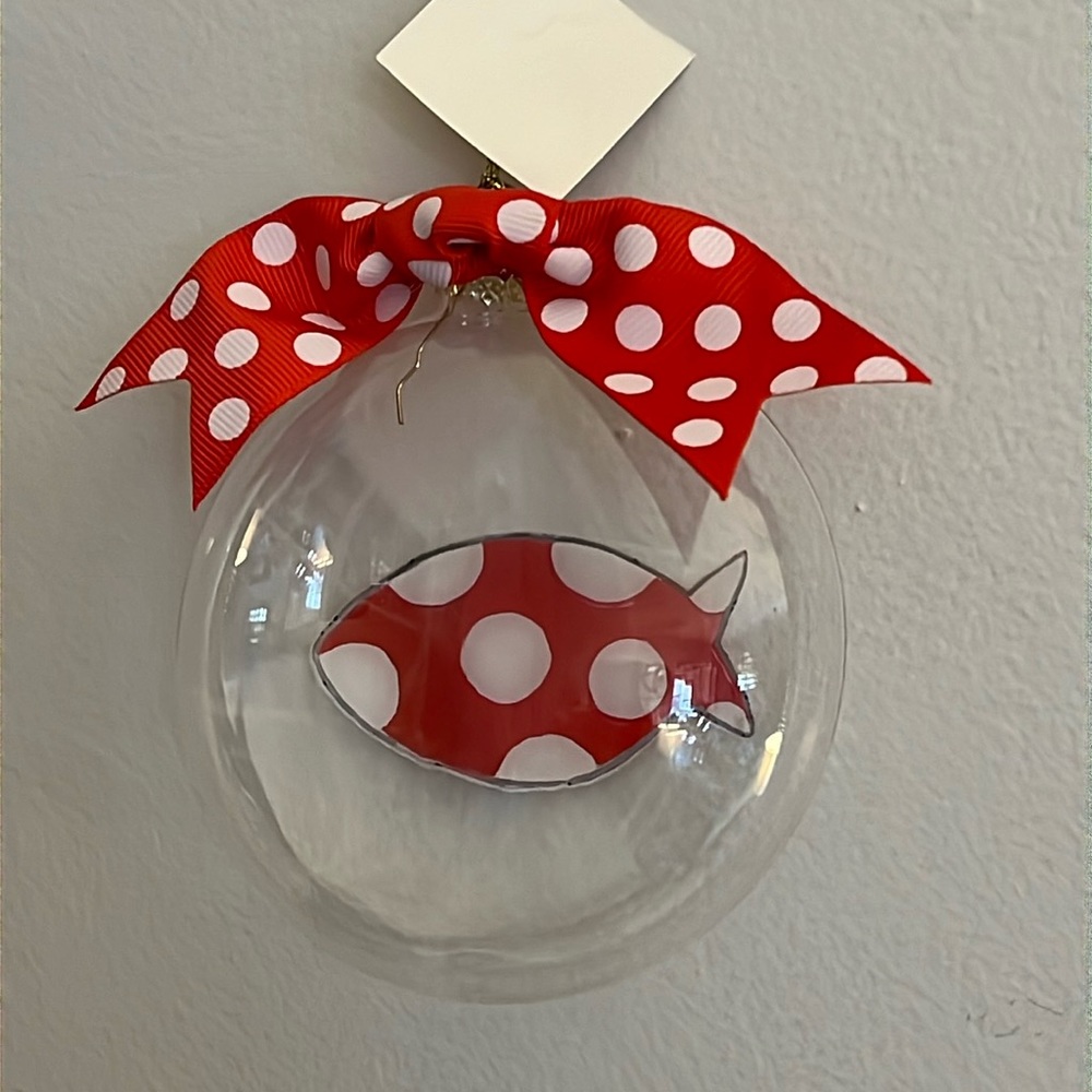 NEW cat lovers glass ornament.